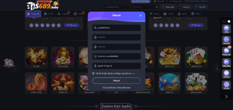 Hướng Dẫn Đăng Ký Tài Khoản Cá Cược Tại S689