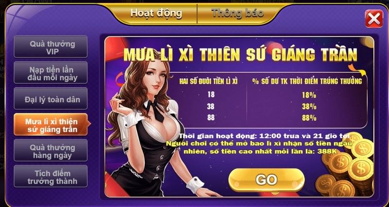 Tổng hợp những khuyến mãi khủng tại 68 Game Bài